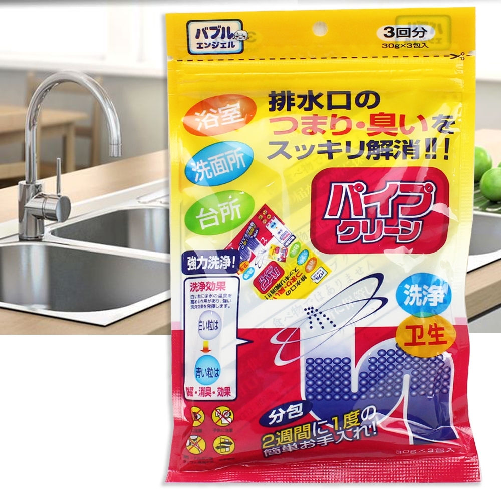 Telecorsa pipe cleaners pipe cleaners Bathroom and Kitchen 30gx3sachets Model ToiletCleanerPack-00c-J1