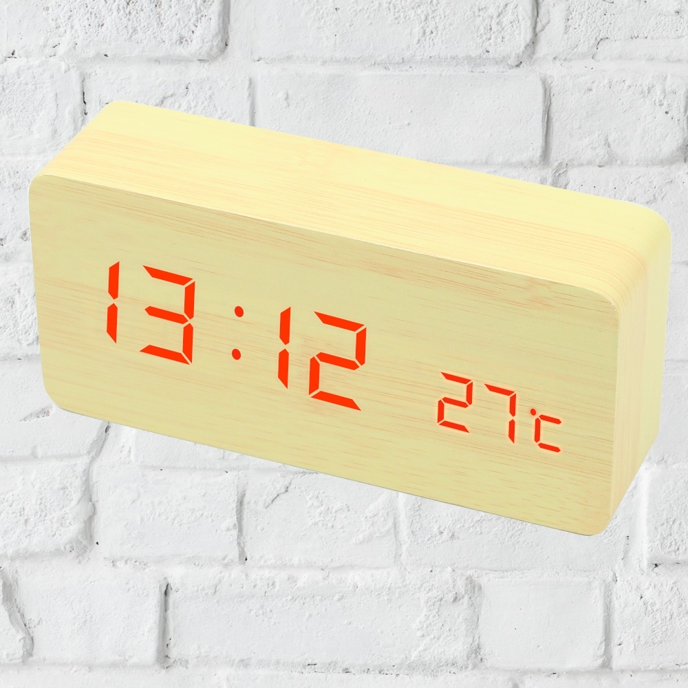 Telecorsa Digital Watch Table clock Digital Clock Wooden Clock Woodenclock-09A-Song Wooden Clock