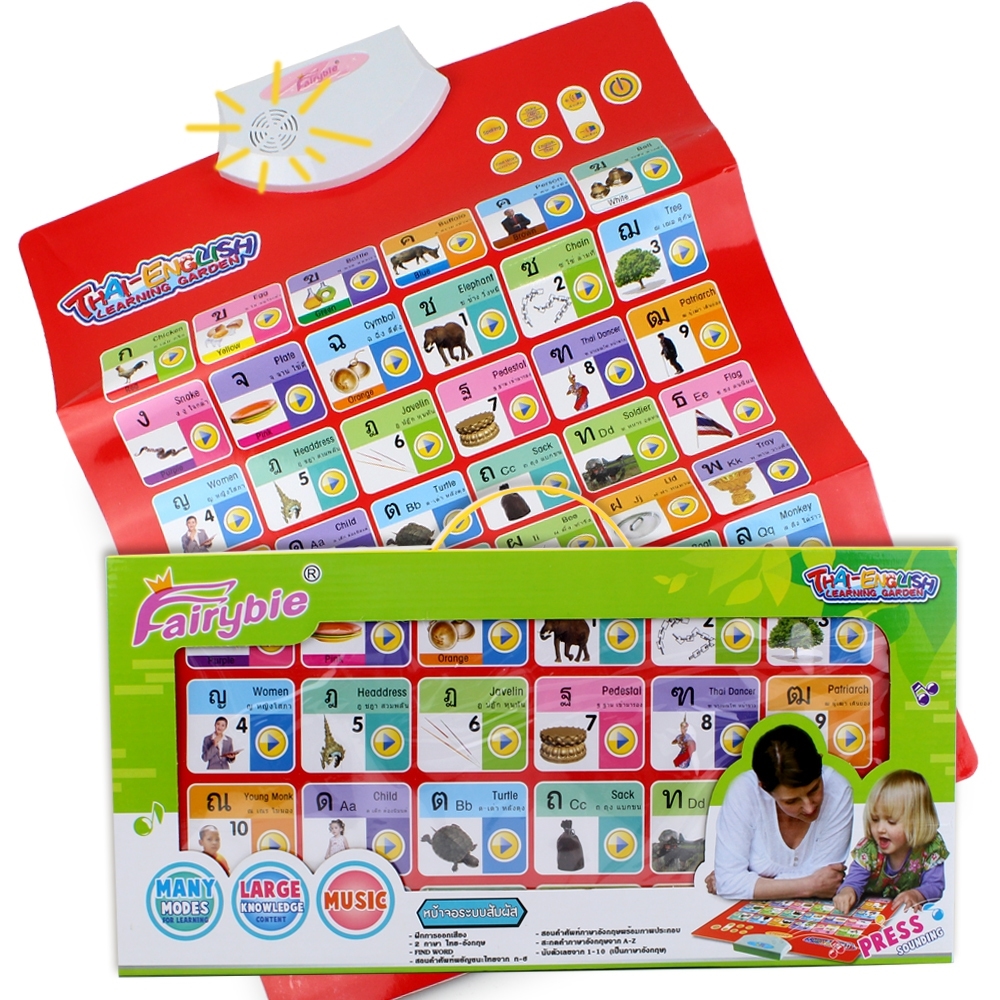 Telecorsa กระดานเรียน ภาษาไทย-อังกฤษ ระบบสัมผัส Fairybie  Thai-English Learning Garden รุ่น BigAZboard-00A-toy