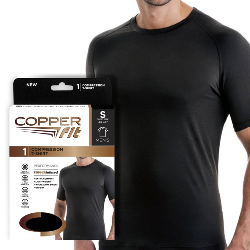 Telecorsa เสื้อออกกำลังกาย Copper Fit Compression T-Shirt รุ่น CopperFit-Body-00A-J1