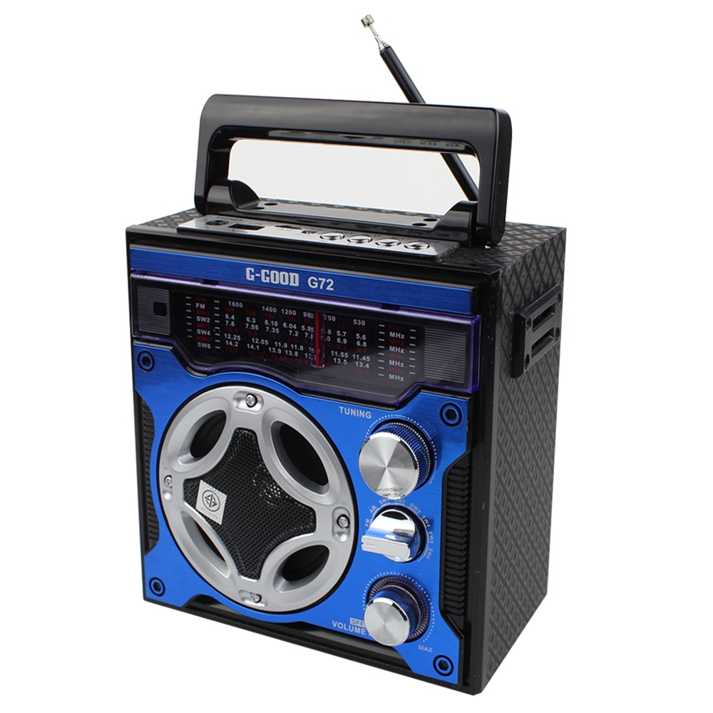 Telecorsa AM/FM/SW Radio Player G-Good G72 Model G72-08C-Rat-Blue