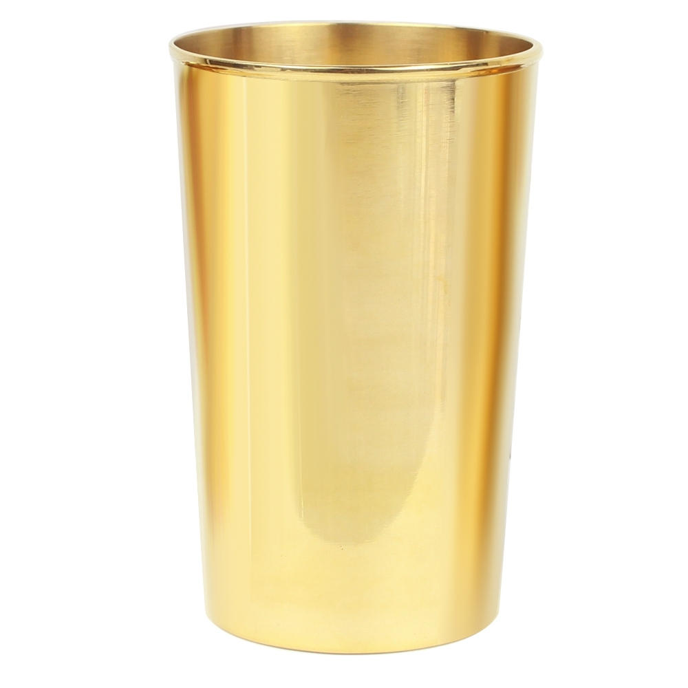 Telecorsa Brass Glass with Wide Shape (12 cm.) Code 12-CM-Brass-Cup-05C-Brass