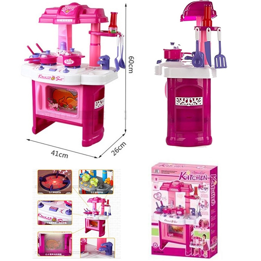 Telecorsa Kitchen Set Children's Toy Kitchen Set Pink Model KitchenSet-008-26-02D-Rim