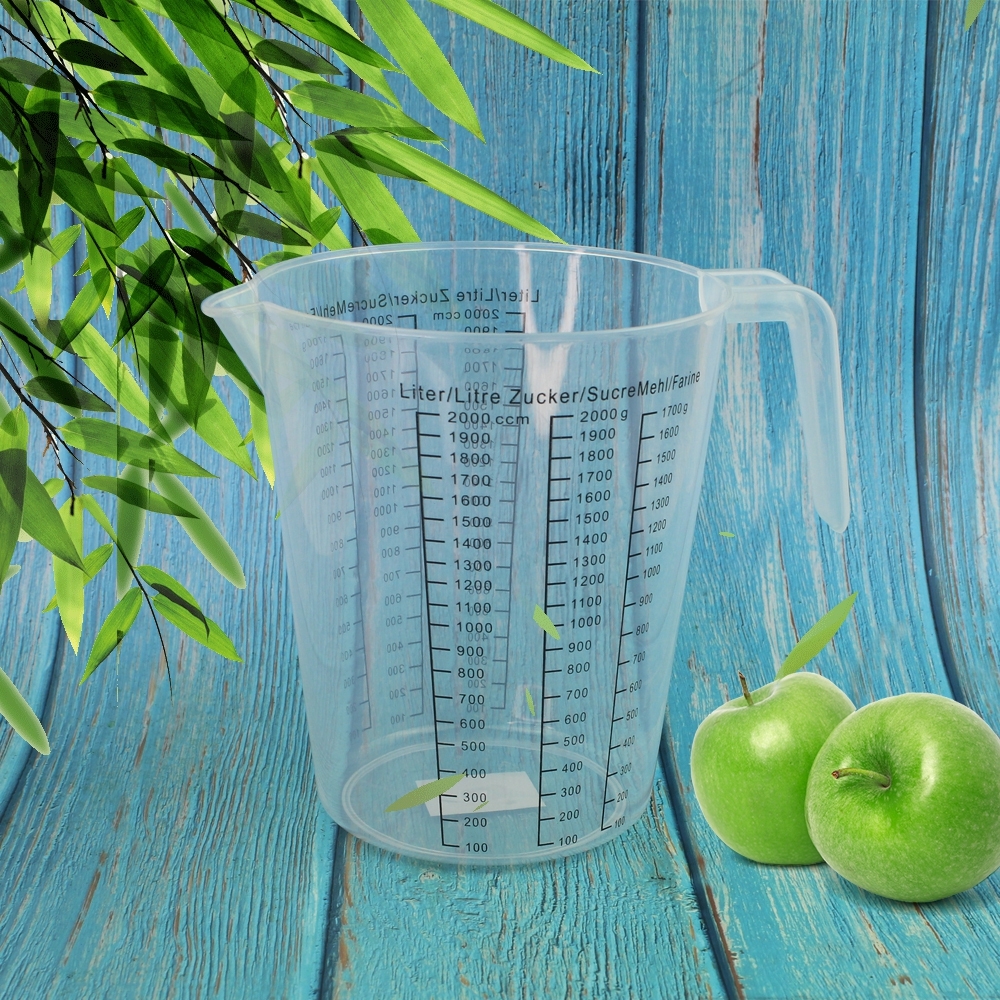 Measuring jug, plastic measuring cup with handle 2000 ml.Telecorsa