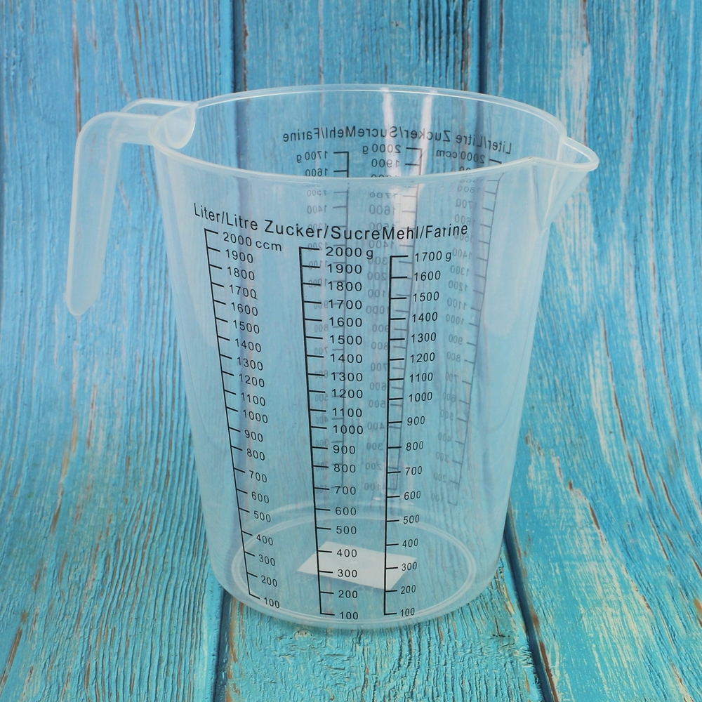 Measuring jug, plastic measuring cup with handle 2000 ml.Telecorsa