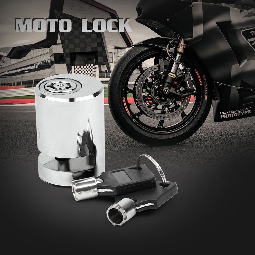 Telecorsa กุญแจล็อคดิสเบรค มอเตอร์ไซด์ สีเงิน Moto Lock รุ่น MotoLock-00f-K2