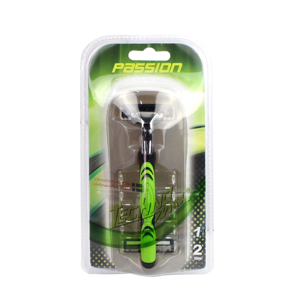 Telecorsa  มีดโกนหนวด ระบบ 3 ใบมีด  1 แพ็ค 3 ชิ้น ซองสีขาว รุ่น 3-blades-new-pack-05b-PJ