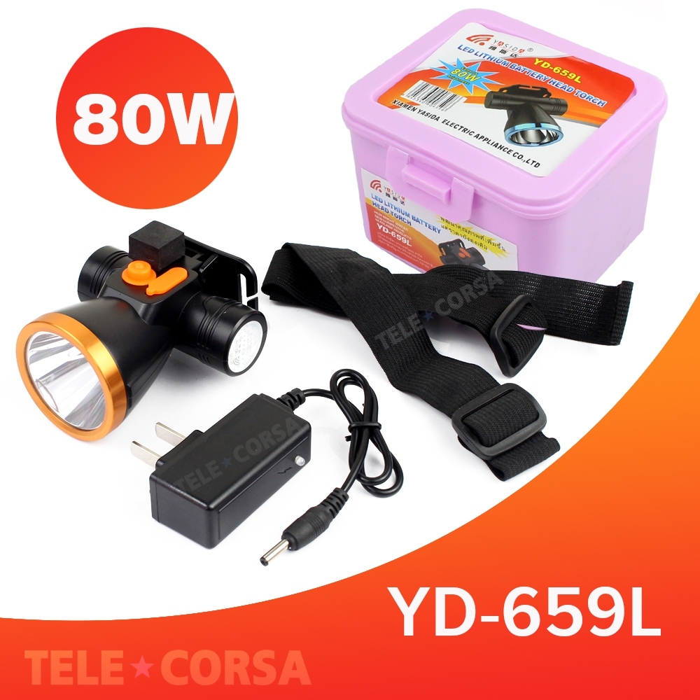 Telecorsa ไฟคาดหัว YD-659L(80w)แสงขาว รุ่น Head-light-80w-YD-659L-05e-Song