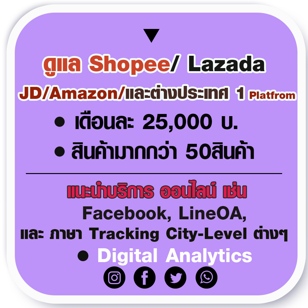 Telecorsa Take care Shopee Lazada JD Amazon and others 1 platform
