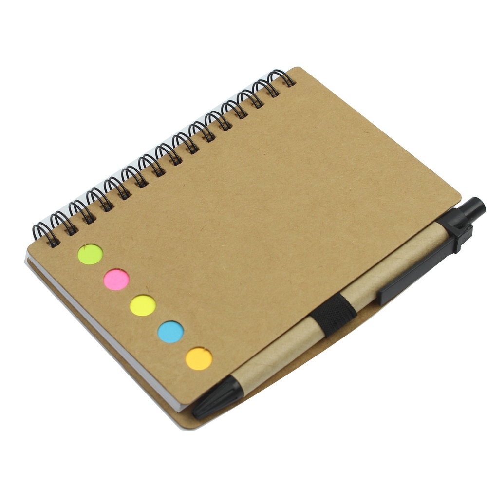 Telecorsa สมุดโน้ตโพสต์อิท พร้อมปากกา กระดาษรีไซเคิล TJ-0201 รุ่น Note-book-pad-post-it-pen-05a-Sellzone