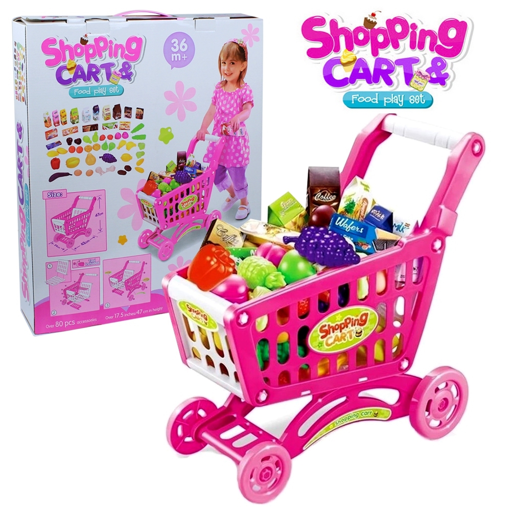 Telecorsa รถเข็น ช้อปปิ้ง ของเล่นเด็ก  Shopping Cart รุ่น ShoppingCart-5456-05C-Rim