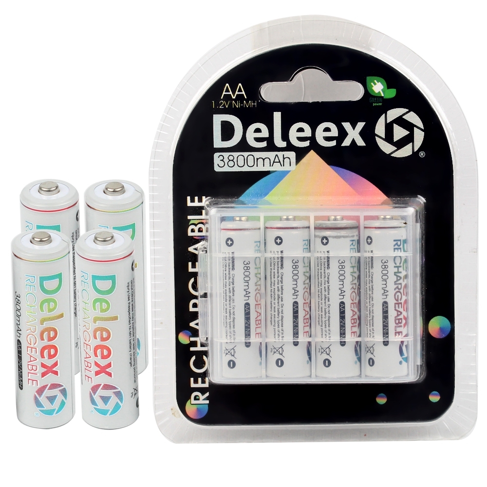 Telecorsa ถ่านชาร์จ Deleex ขนาด AA 3800 mAh รุ่น Deleex-3800mAH-00h-Rat