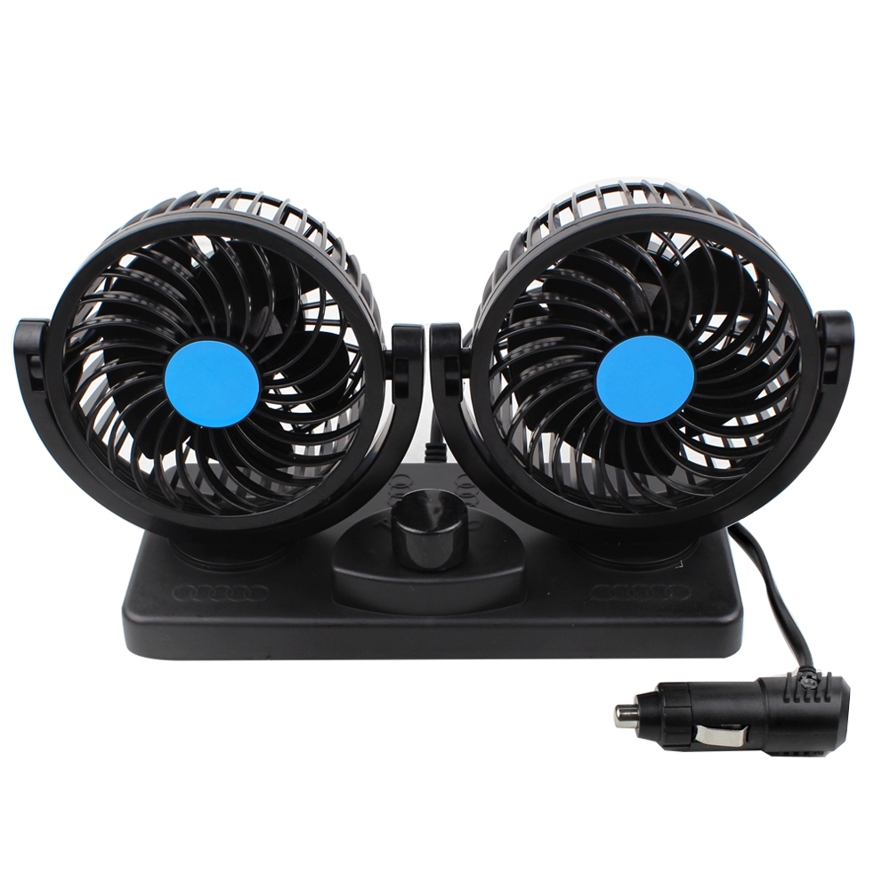 Telecorsa พัดลม ติดรถยนต์ 2หัว AIRG HX-T303 รุ่น DualCarFan18a-Rat