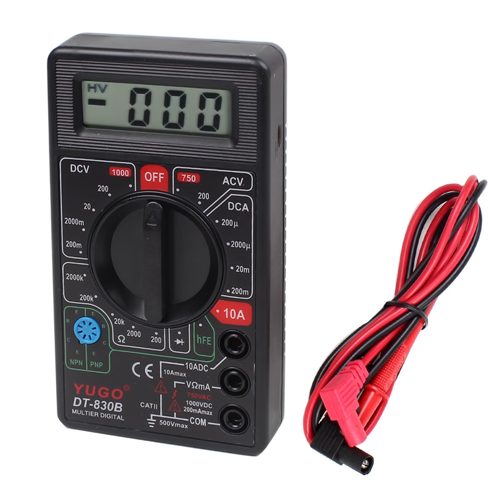 ดิจิตอลมัลติมิเตอร์ เครื่องวัดมัลติมิเตอร์ YUGO DT830B Digital