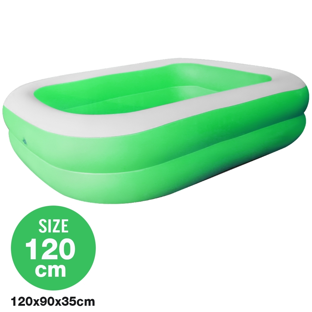 Telecorsa สระน้ำเป่าลม สระว่ายน้ำเป่าลม Family Pool ขนาด 120x90x35 cm สีเขียว รุ่น Swim120-06b-Rim-Green