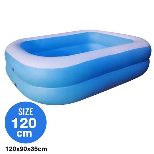 Telecorsa สระน้ำเป่าลม สระว่ายน้ำเป่าลม Family Pool ขนาด 120x90x35 cm รุ่น Swim120-06b-Rim -Blue