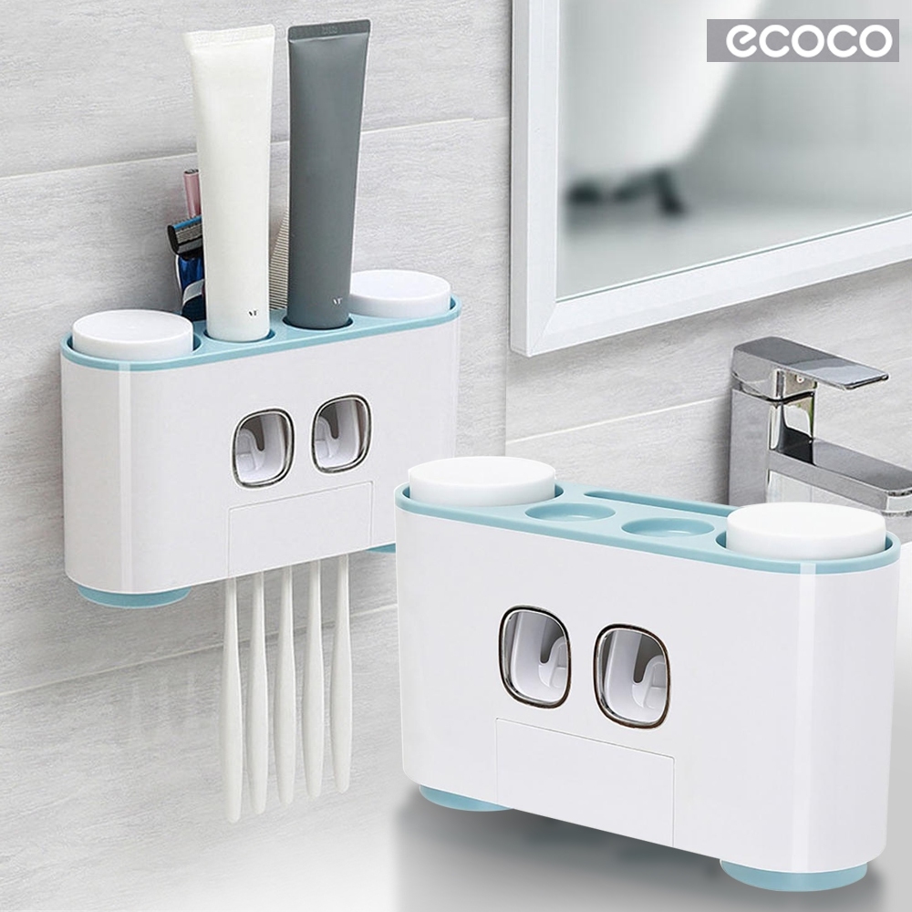 TELECORSA Squeeze Machine Automatic Toothpaste Set Family Ecoco Model Premium-toothbrush-holder-02B-J1