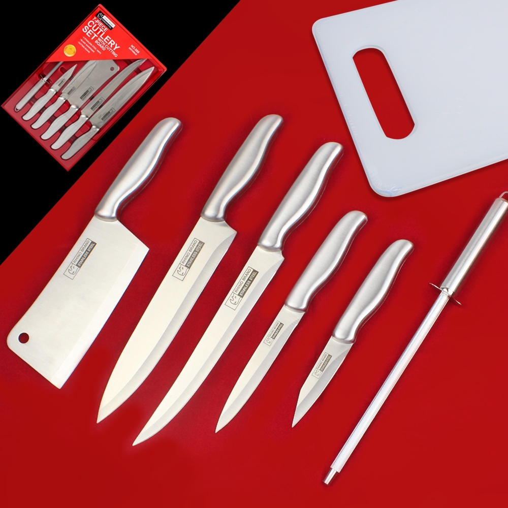 Telecorsa Rhino 7-piece knife set, Rhino-Cutlery-Set-00c-June