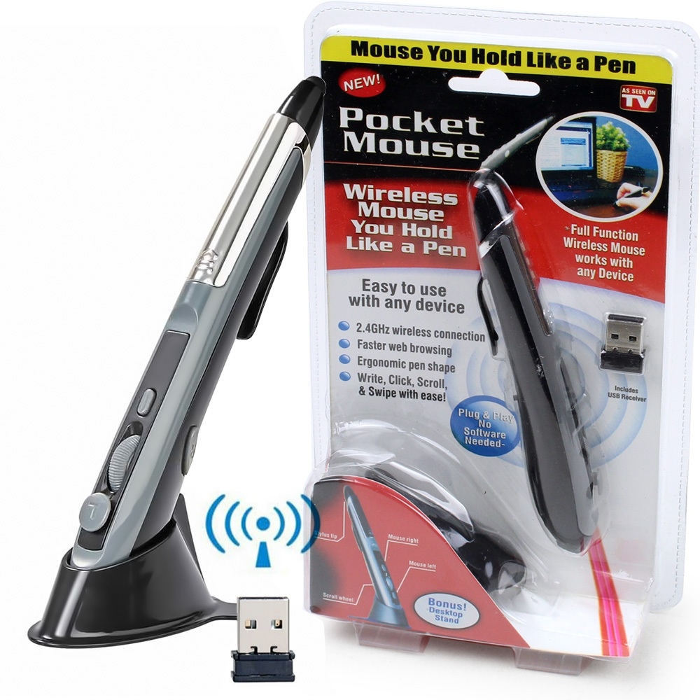 Telecorsa เมาส์ปากกา ไร้สาย Pocket Mouse Wireless Mouse รุ่น PocketMouse04b-J1