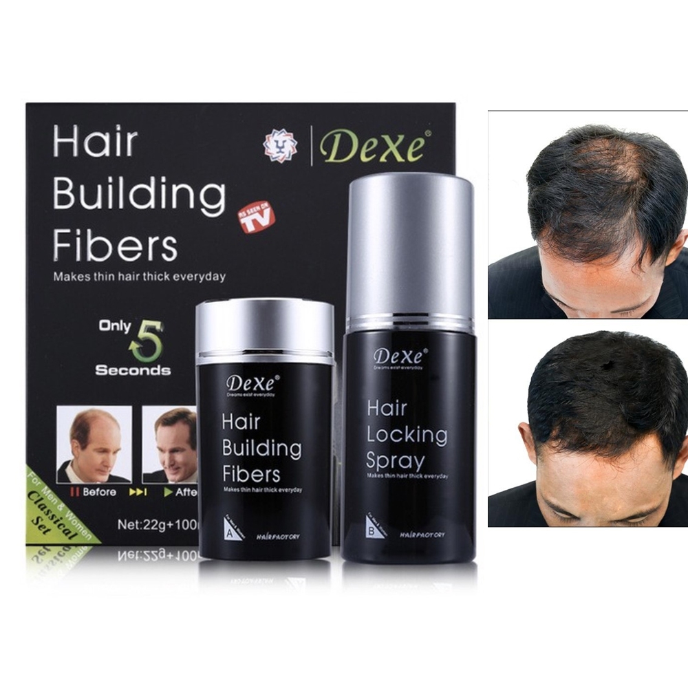 Telecorsa Dexe Hair Building Fiber ไฟเบอร์เพิ่มผมหนา ปิดผมบาง ขนาด 22 กรัม รุ่น Hair-BuildingFibers-03B-J1