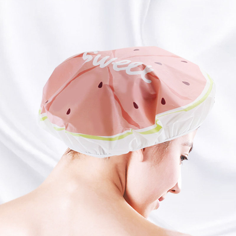 หมวกอาบน้ำสำหรับสตรี แบบกันน้ำลูกไม้ยางยืด