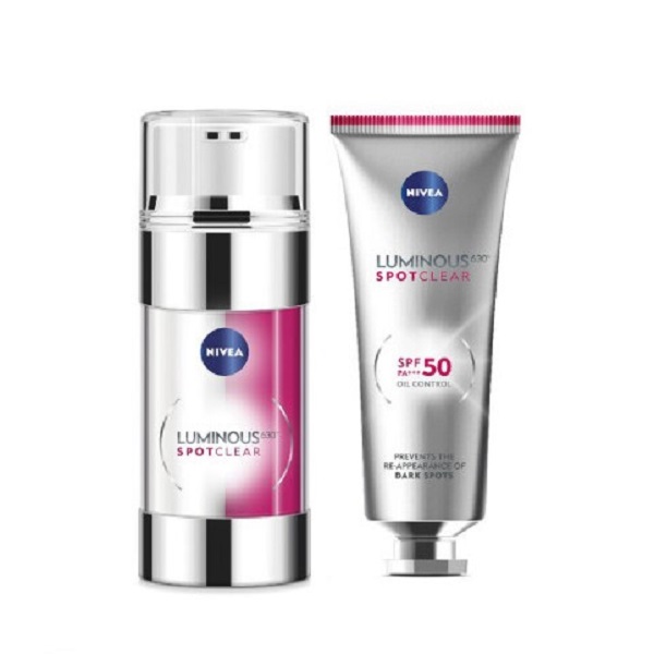 [FREE SHIPPING] NIVEA Luminous 630 Spot Clear Treatment 30 ml and NIVEA Luminous 630 Spot Clear Sun Protect SPF50 40 ml. 